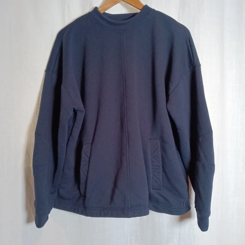 Sweaty Betty Oversized Navy Blue Fleece Sweatshirt Size XL